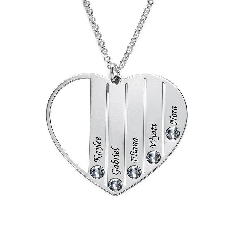 Best Gifts for Mom - Mom Birthstone Necklace in Silver Sterling - Necklaces for Mom - Image 3