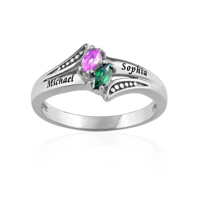 Gifts to Get Your Mom - Personalized Birthstone Ring - Mother's Ring - Image 2