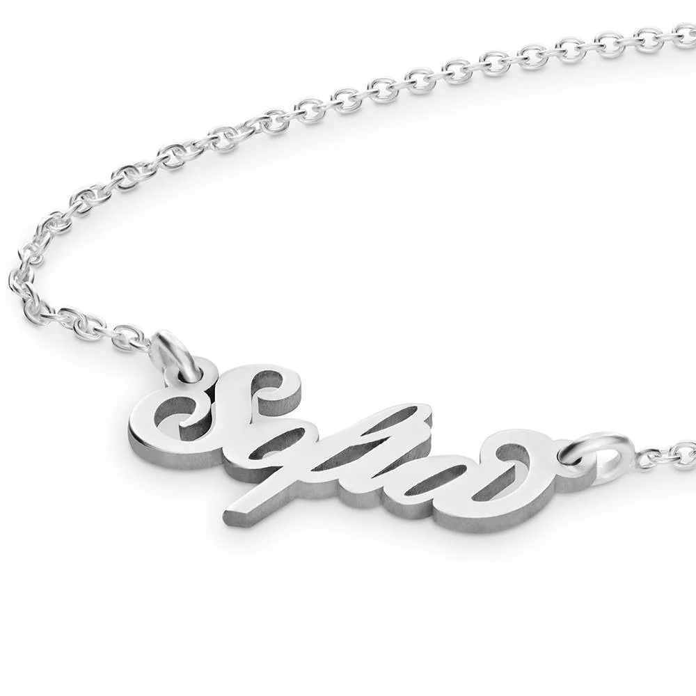 Silver Necklace - Carrie Name Necklace - Gifts for Kids - Name Necklace for Kids - Image 2