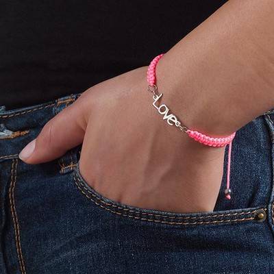Friendship Bracelet - Name Bracelet on Shamballa Cord - Image 5