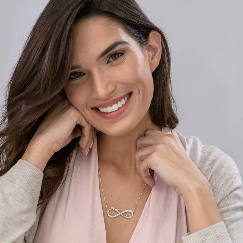 Infinity Name Necklace - Anniversary Gift - Birthday Gifts for Her - Personalized Necklace for Her - Gift for New Mom - Mom-Daughter Necklace - Image 2
