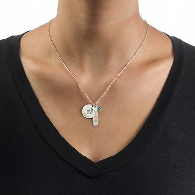 Gifts for New Moms - Baby Feet Charm Necklace - New Mom Necklace - Image 2