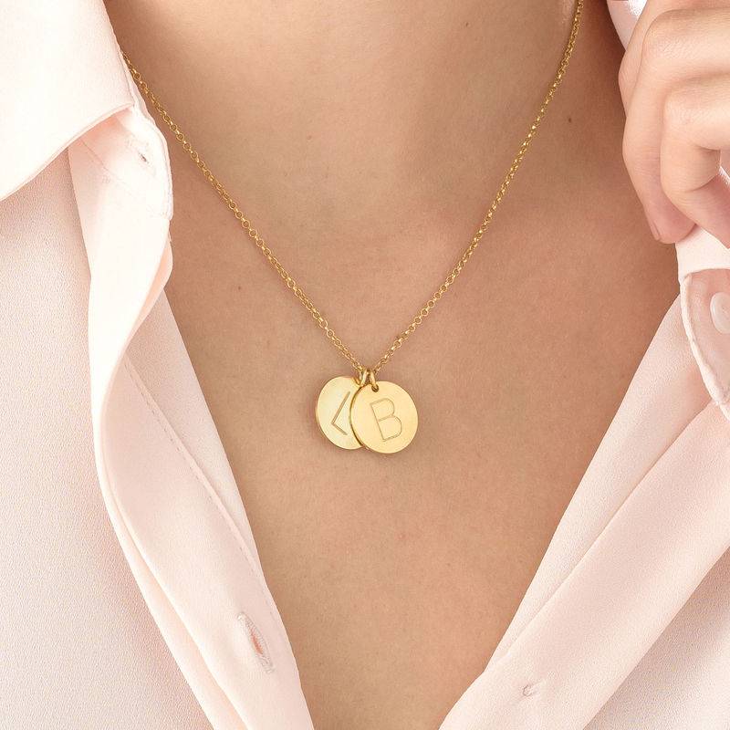 Charm Necklace with Initials - Gold Plated - Gold Letter Necklace - Letter Necklace Gold - Custom Letter Necklace - Image 2