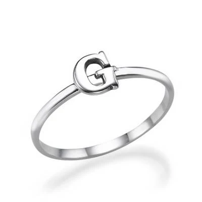 Letter Ring in Sterling Silver