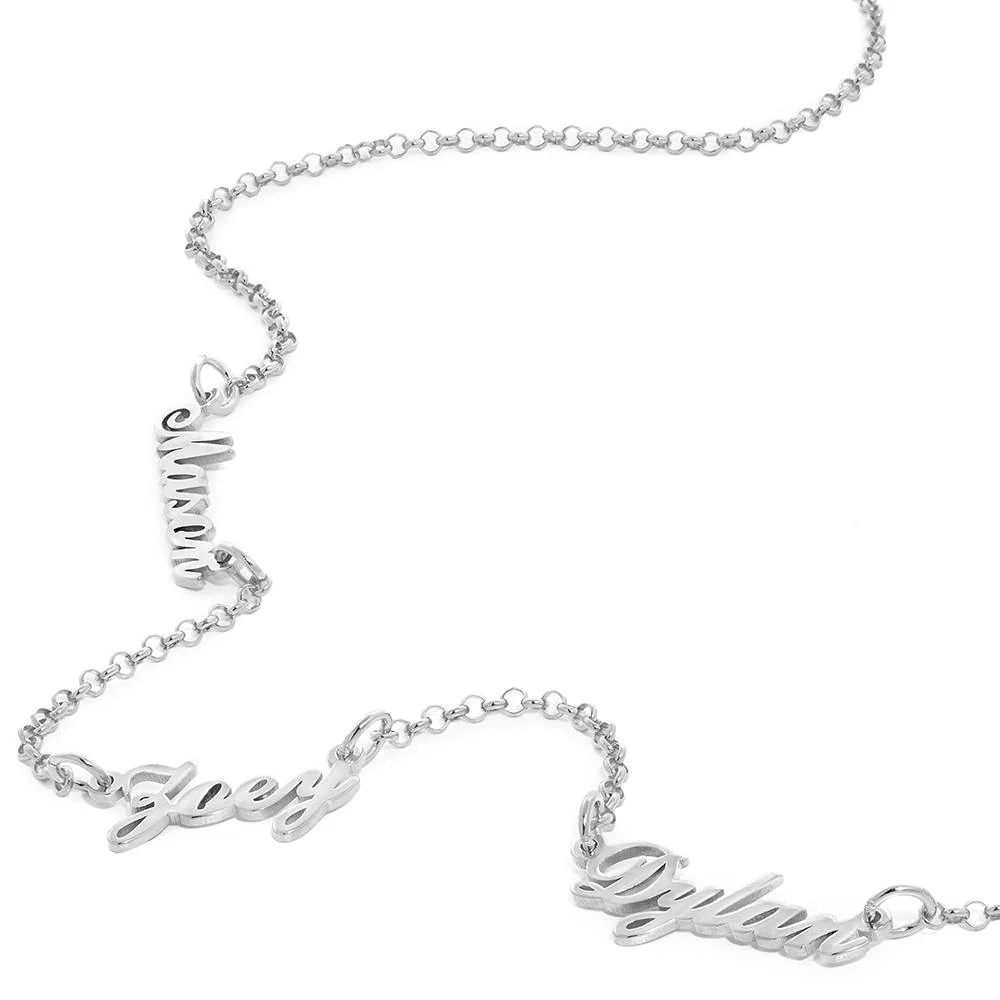 Heritage Multiple Name Necklace in Sterling Silver - Image 4