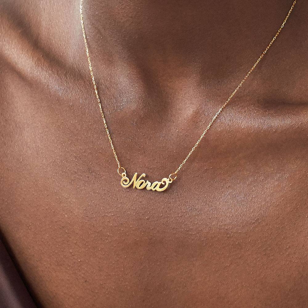 14k Gold Carrie Style Name Necklace - Gifts for Her Birthday - Custom Necklace for Her - Image 4