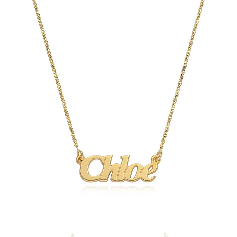 Personalized Gifts for Her - Nameplate Necklace - 18k Gold Plated Sterling Silver